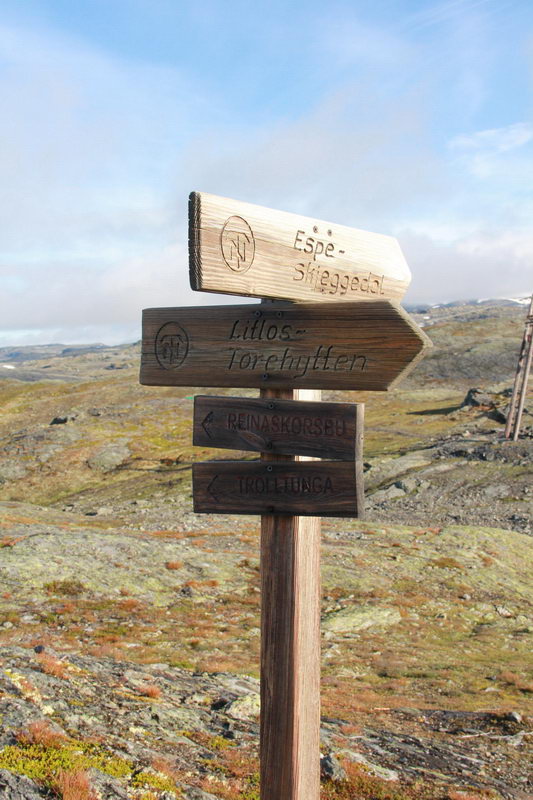 указатель маршрутов в Норвегии