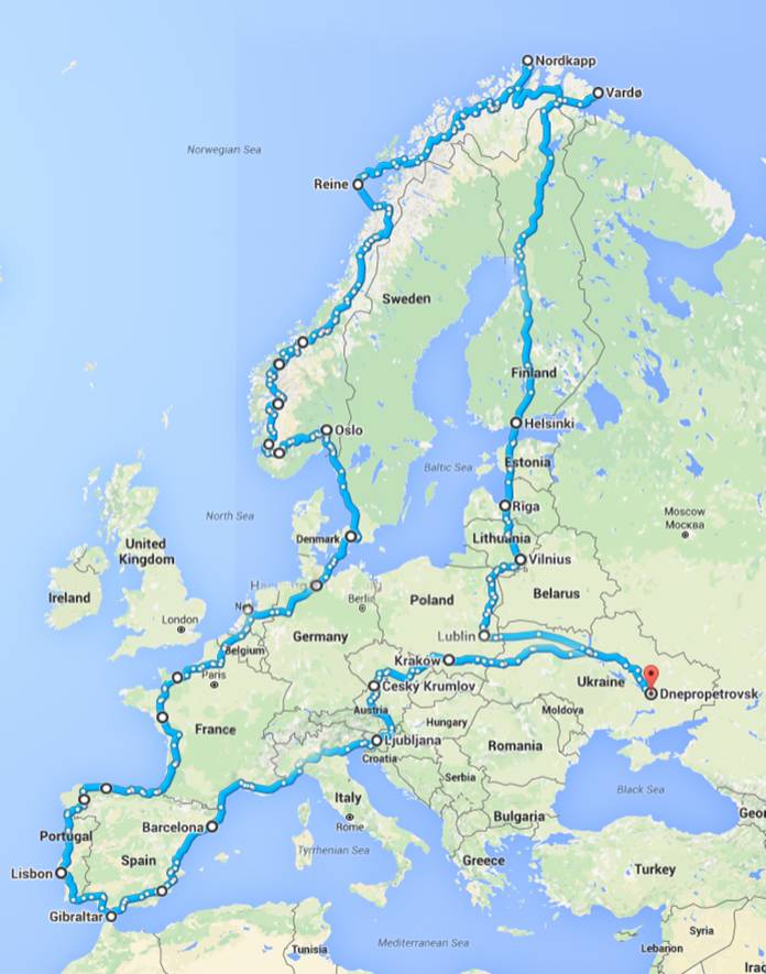 around the europe by bike