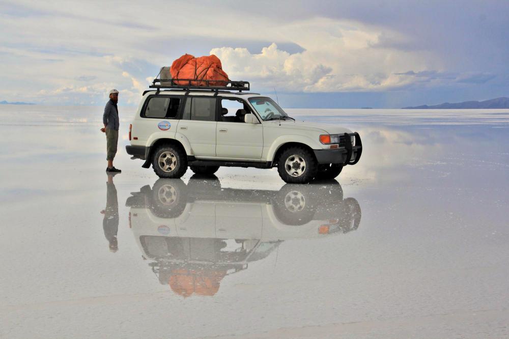 Солончак Уюни в Боливии, отражение