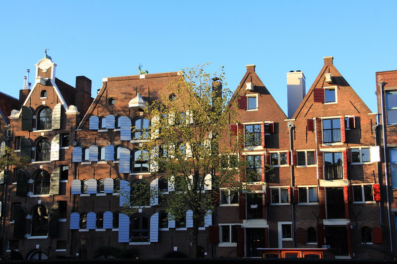 пряничные домики Амстердам, каналы, Голландия