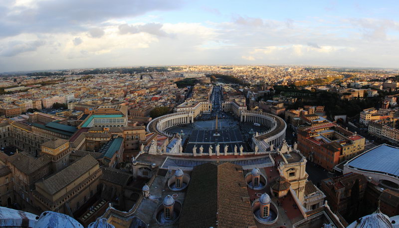 Вид с собора святого Петра в Риме