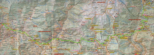 карта маршрута к базовому лагерю Эвереста