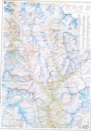 карта маршрута к базовому лагерю Эвереста