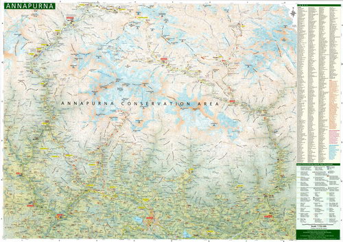 карта маршрута вокруг Аннапурны скачать