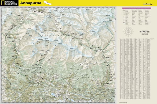 карта маршрута вокруг Аннапурны Непал