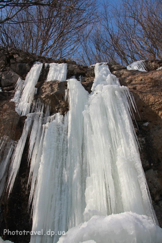 Крым зимой водопад